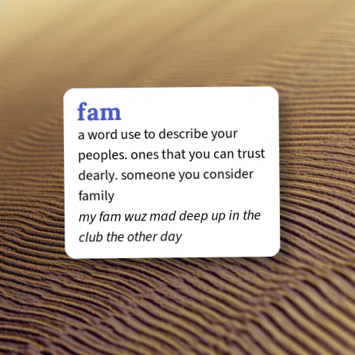 Urban Dictionary: fam