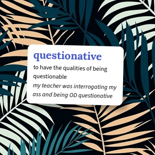 Urban Dictionary: questionative