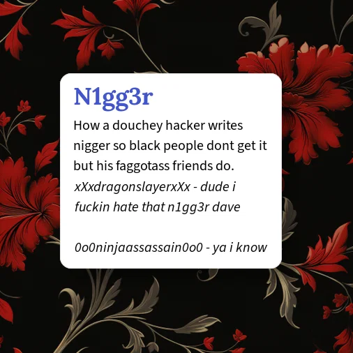 Urban Dictionary: N1gg3r