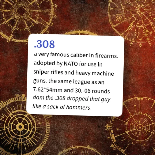 308 Letter Example Urban Dictionary: .308