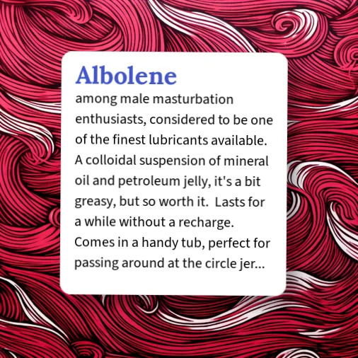 Urban Dictionary: Albolene Urban Dictionary: Albolene