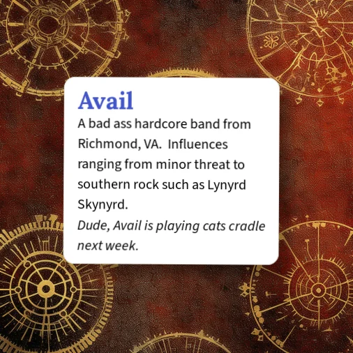 Urban Dictionary: Avail