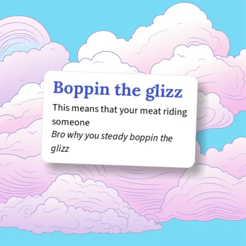 Urban Dictionary: Boppin the glizz