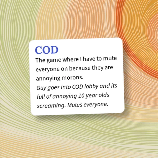 Terms Cod Urban Dictionary: COD