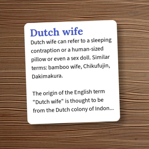 Urban Dictionary: dutch wife Urban Dictionary: dutch wife