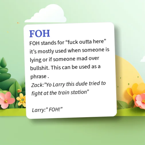 Foh Script Urban Dictionary: FOH