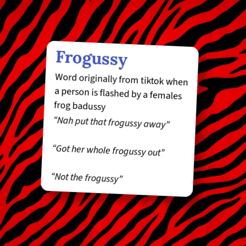 Frowsy Example Urban Dictionary: Frogussy