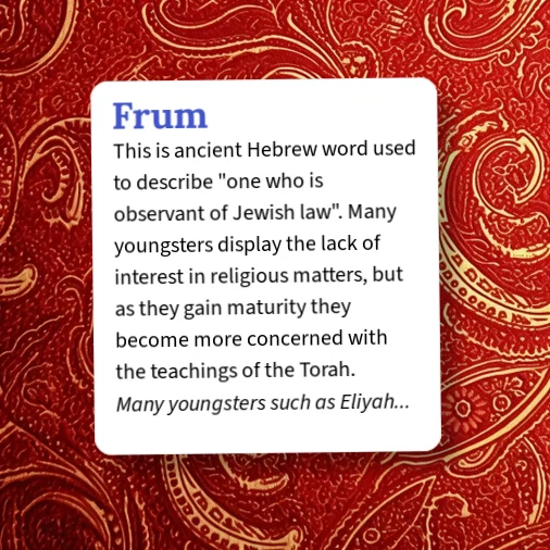 Run Frum Urban Dictionary: [frum