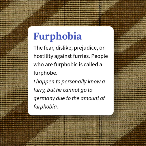 Furryphobia Urban Dictionary: Furphobia