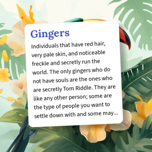 Ginger Def Urban Dictionary: gingers