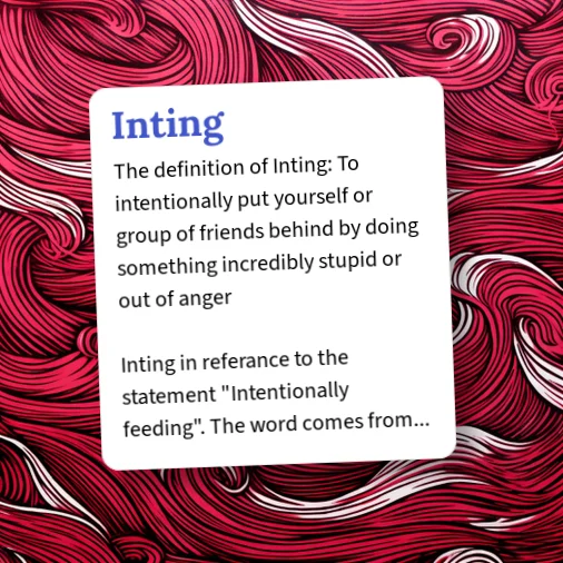 Inuring Meaning Urban Dictionary: inting