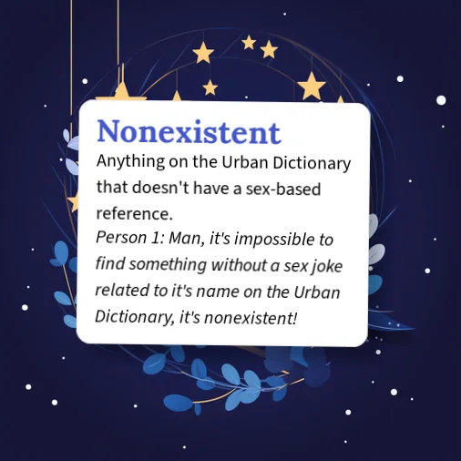 Non Existent Example Urban Dictionary: Nonexistent