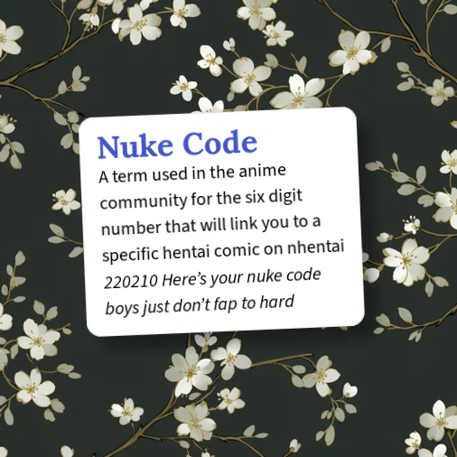Urban Dictionary: nuke codes