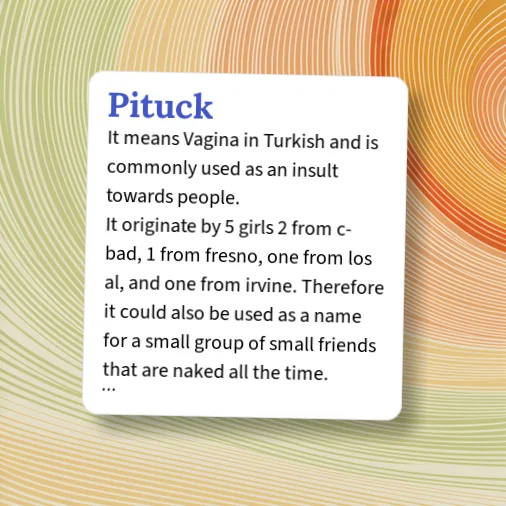 Pituck Urban Dictionary: Pituck