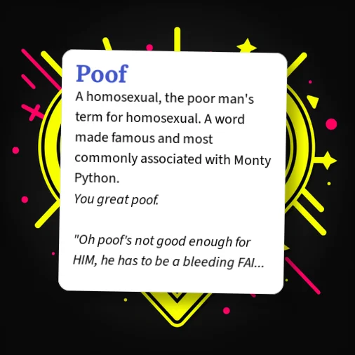 Poofta Urban Dictionary: Poof