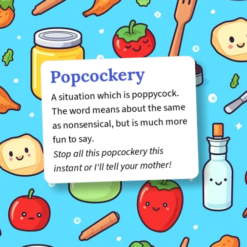 Poppycock Example Urban Dictionary: Popcockery
