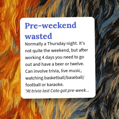Prekend Urban Dictionary: pre-weekend