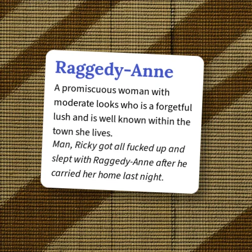 Raggedy Example Urban Dictionary: raggedy-anne