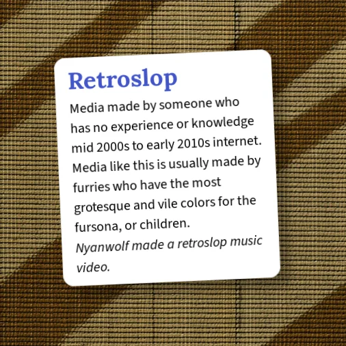 Urban Dictionary: Retroslop