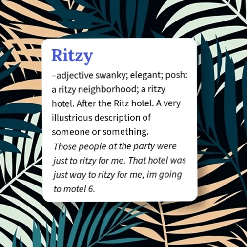Define Ritzy Urban Dictionary: Ritzy