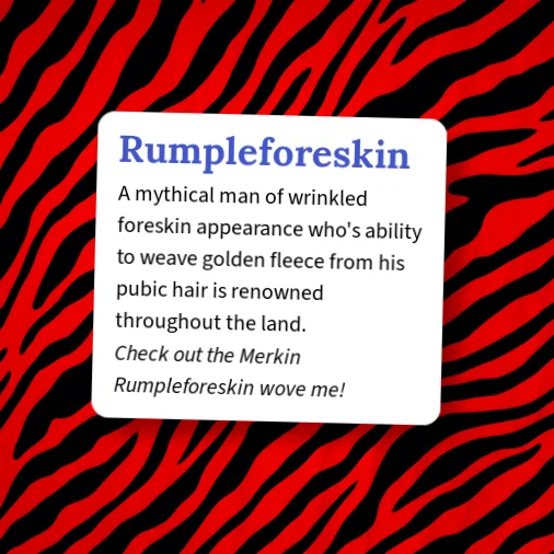 Merkin Man Urban Dictionary: rumbleforeskin