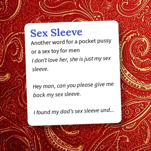 Urban Dictionary: Sex Sleeve Urban Dictionary: Sex Sleeve