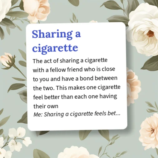 can you catch anything from sharing a cigarette Urban Dictionary: Sharing a cigarette can you catch anything from sharing a cigarette Urban Dictionary: Sharing a cigarette