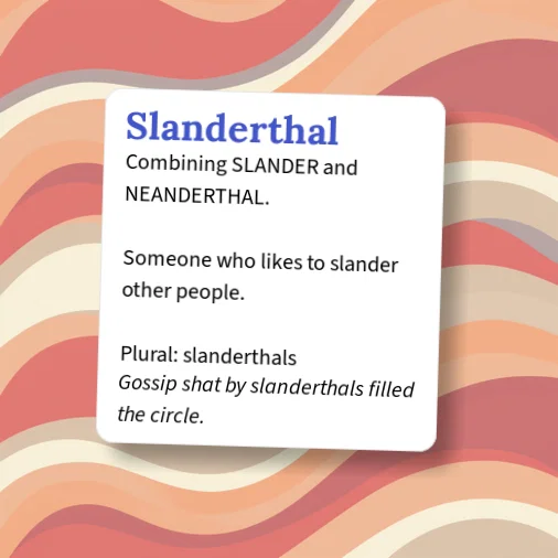 Slander Sentence. Example Urban Dictionary: Slanderthal