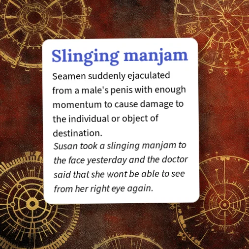 Manjam Urban Dictionary: mnjam