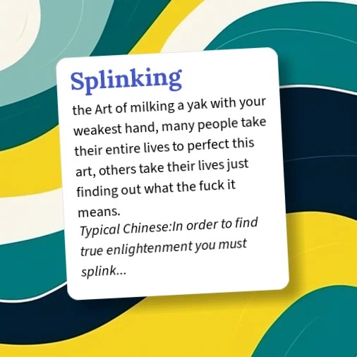 Splinking Urban Dictionary: Splinking