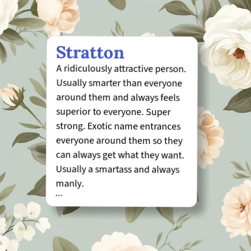 Stratton Name Urban Dictionary: Stratton