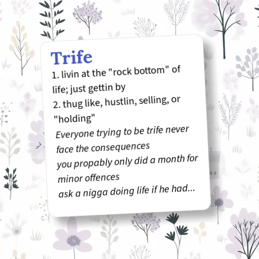 Trife Rapper Urban Dictionary: Trife