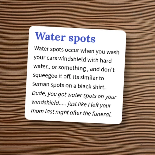 Windscreen Definition Urban Dictionary: water spot