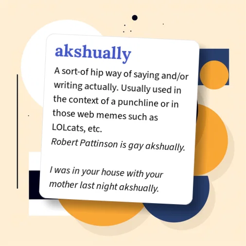 Ackshually Urban Dictionary: akshually