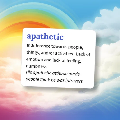 Aphethetic Urban Dictionary: apathetic