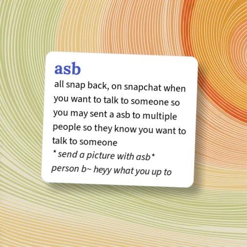 Asb Reading Example Urban Dictionary: asb