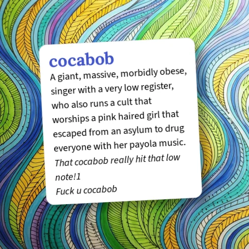 Cocabob Urban Dictionary: cocabob