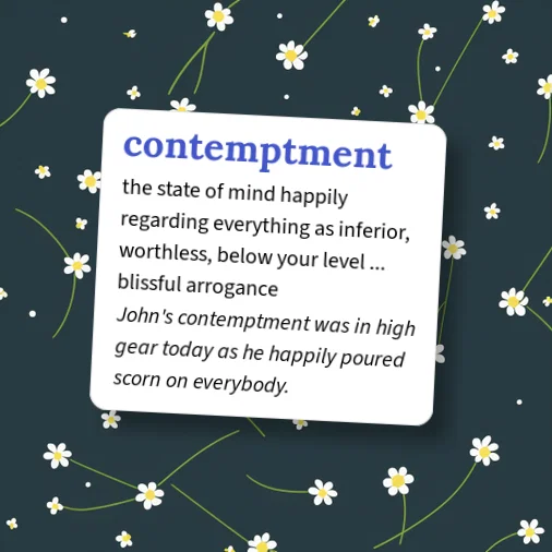 Contemptment Urban Dictionary: contemptment