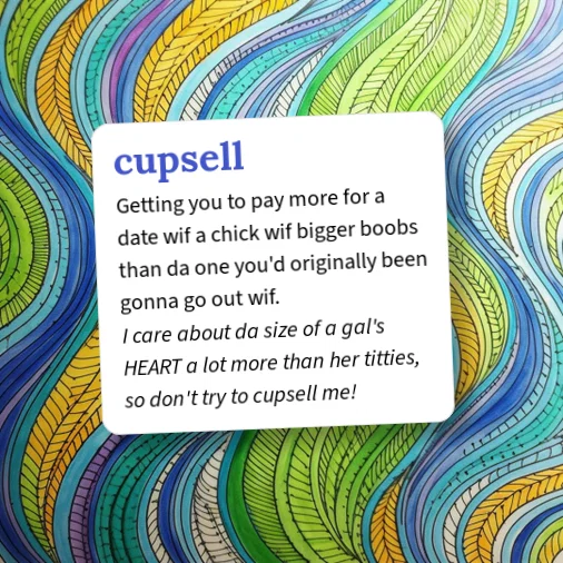 Cupell Urban Dictionary: cupsell