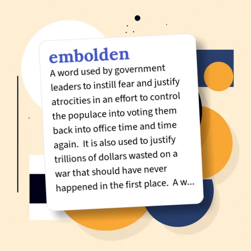 Embolden Example Urban Dictionary: embolden