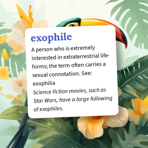 Lexophiles Examples Urban Dictionary: exophile