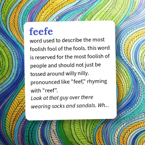Ffeefer Urban Dictionary: feefe