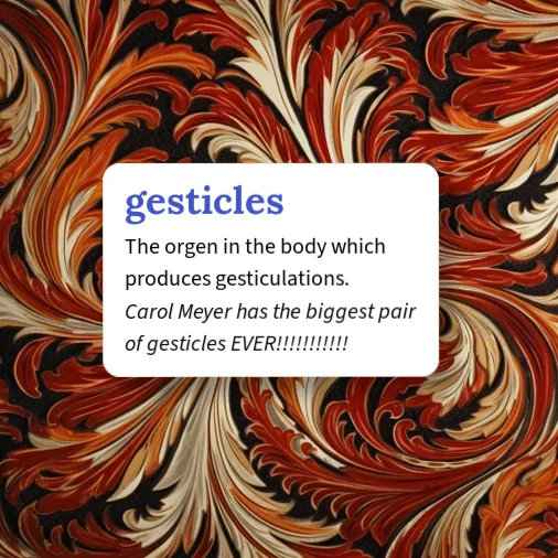 Testiclese Urban Dictionary: gesticles