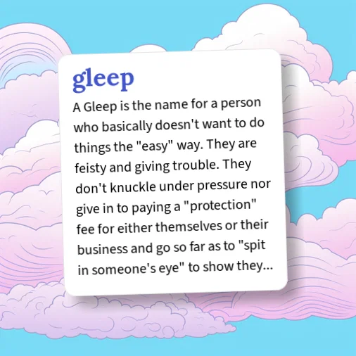 Gleeb Slang Urban Dictionary: Gleep