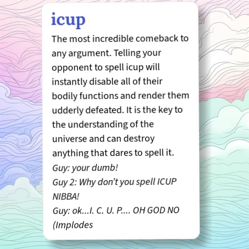 Urban Dictionary: icup