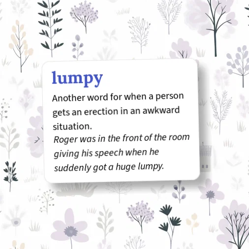 Lumpy Flashcard Urban Dictionary: lumpy