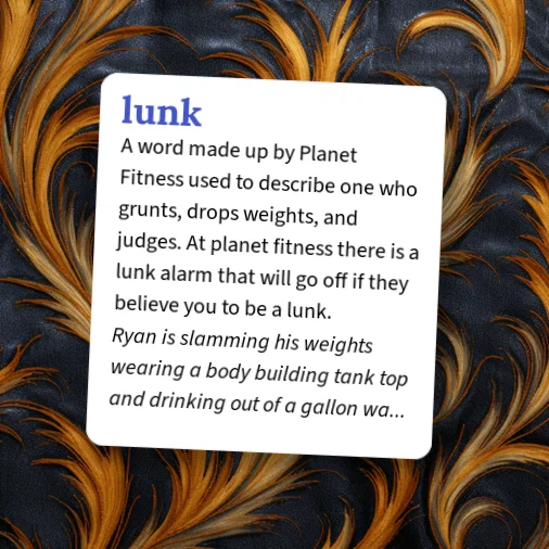 Lunk Activity Urban Dictionary: lunk