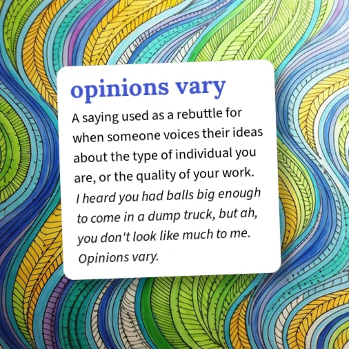 Variable Disctionary Urban Dictionary: opinions vary