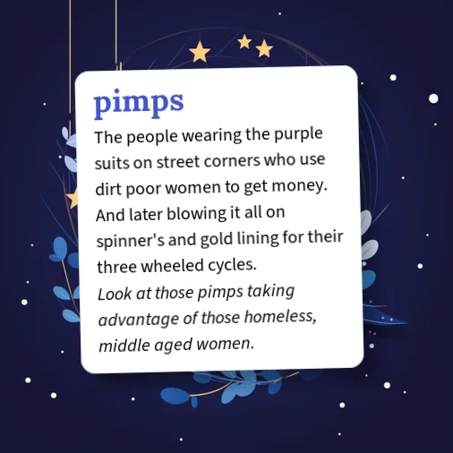 Pimp Verb Urban Dictionary: pimps