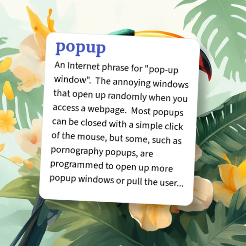 Urban Dictionary: popup